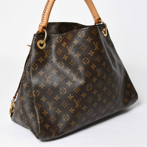 LOUIS VUITTON ルイヴィトン アーツィーMM ショルダーバッグ M40249 モノグラム PVC レザー ゴールド金具 美品 中古 4a009123