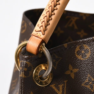 LOUIS VUITTON ルイヴィトン アーツィーMM ショルダーバッグ M40249 モノグラム PVC レザー ゴールド金具 美品 中古 4a009123