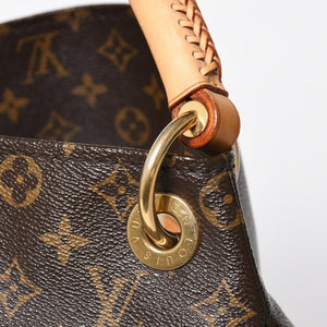 LOUIS VUITTON ルイヴィトン アーツィーMM ショルダーバッグ M40249 モノグラム PVC レザー ゴールド金具 美品 中古 4a009123