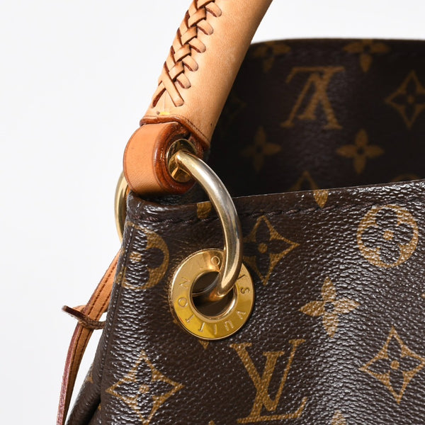 LOUIS VUITTON ルイヴィトン アーツィーMM ショルダーバッグ M40249 モノグラム PVC レザー ゴールド金具 美品 中古 4a009123