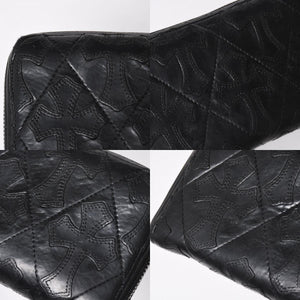 CHROME HEARTS クロムハーツ REC F ZIP QUILTED レック F ジップ キルティング 長財布 セメタリークロスパッチ シルバー925 美品 中古 4a009196