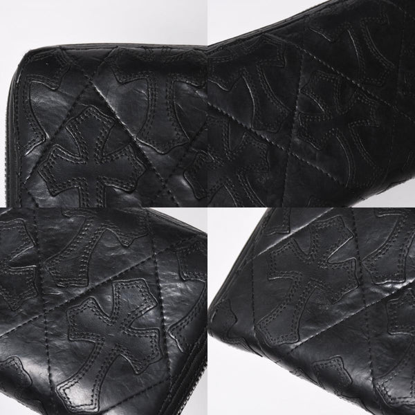 CHROME HEARTS クロムハーツ REC F ZIP QUILTED レック F ジップ キルティング 長財布 セメタリークロスパッチ シルバー925 美品 中古 4a009196