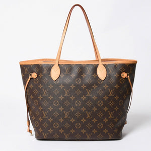 極美品 LOUIS VUITTON ルイヴィトン モノグラム ネヴァーフルMM トートバッグ ハンドバッグ M46975 ブラウン ピンク 中古 4a009130