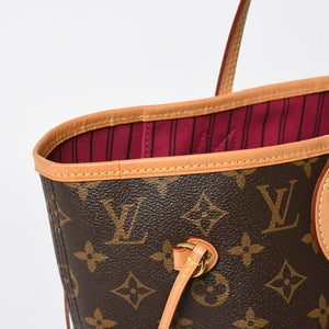 極美品 LOUIS VUITTON ルイヴィトン モノグラム ネヴァーフルMM トートバッグ ハンドバッグ M46975 ブラウン ピンク 中古 4a009130
