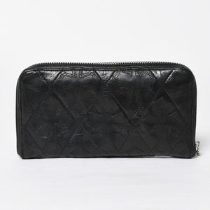 CHROME HEARTS クロムハーツ REC F ZIP QUILTED レック F ジップ キルティング 長財布 セメタリークロスパッチ シルバー925 美品 中古 4a009196