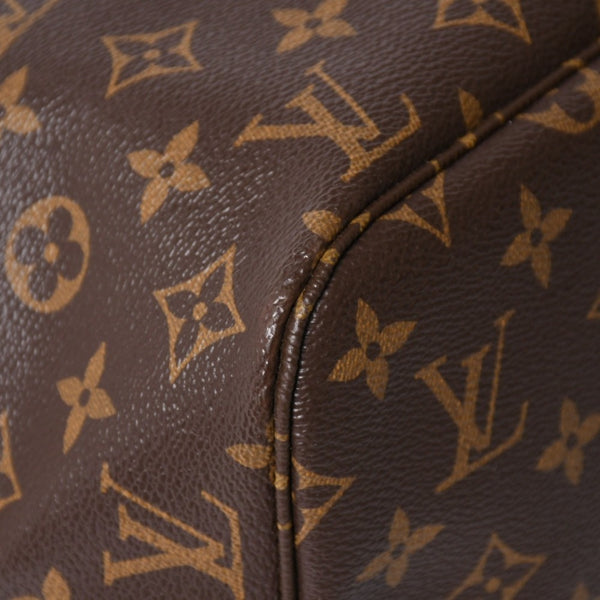 極美品 LOUIS VUITTON ルイヴィトン モノグラム ネヴァーフルMM トートバッグ ハンドバッグ M46975 ブラウン ピンク 中古 4a009130