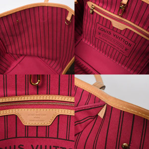極美品 LOUIS VUITTON ルイヴィトン モノグラム ネヴァーフルMM トートバッグ ハンドバッグ M46975 ブラウン ピンク 中古 4a009130