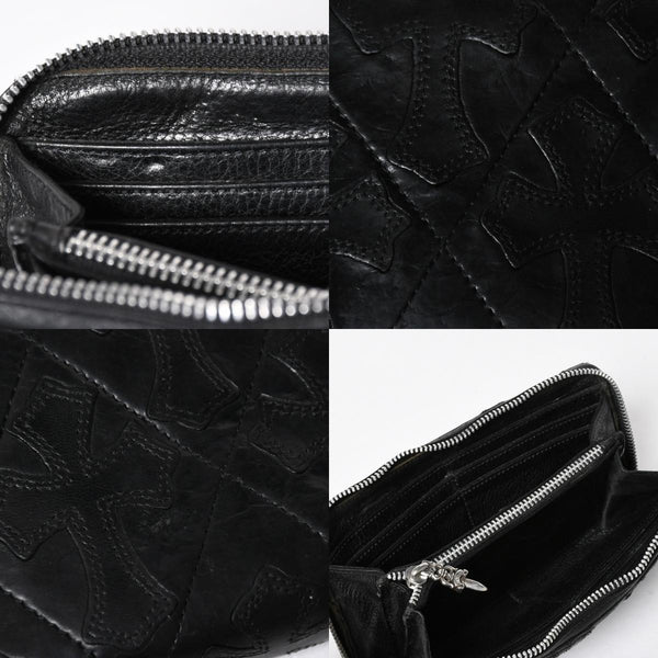 CHROME HEARTS クロムハーツ REC F ZIP QUILTED レック F ジップ キルティング 長財布 セメタリークロスパッチ シルバー925 美品 中古 4a009196