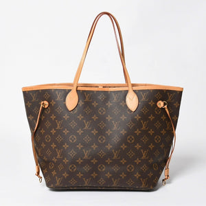 極美品 LOUIS VUITTON ルイヴィトン トートバッグ ネヴァーフルMM M46975 ブラウン ゴールド金具 中古 4a009126