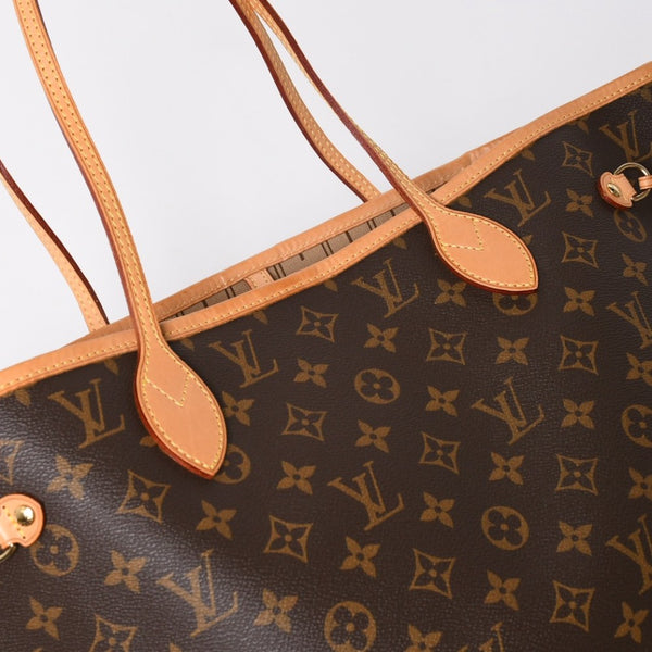 極美品 LOUIS VUITTON ルイヴィトン トートバッグ ネヴァーフルMM M46975 ブラウン ゴールド金具 中古 4a009126