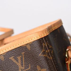 極美品 LOUIS VUITTON ルイヴィトン トートバッグ ネヴァーフルMM M46975 ブラウン ゴールド金具 中古 4a009126
