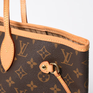 極美品 LOUIS VUITTON ルイヴィトン トートバッグ ネヴァーフルMM M46975 ブラウン ゴールド金具 中古 4a009126