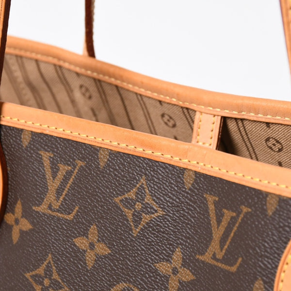 極美品 LOUIS VUITTON ルイヴィトン トートバッグ ネヴァーフルMM M46975 ブラウン ゴールド金具 中古 4a009126