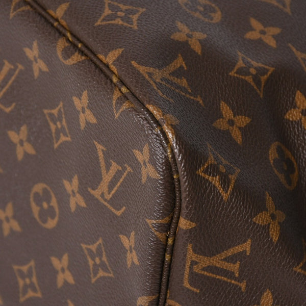 極美品 LOUIS VUITTON ルイヴィトン トートバッグ ネヴァーフルMM M46975 ブラウン ゴールド金具 中古 4a009126