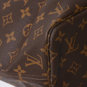 極美品 LOUIS VUITTON ルイヴィトン トートバッグ ネヴァーフルMM M46975 ブラウン ゴールド金具 中古 4a009126