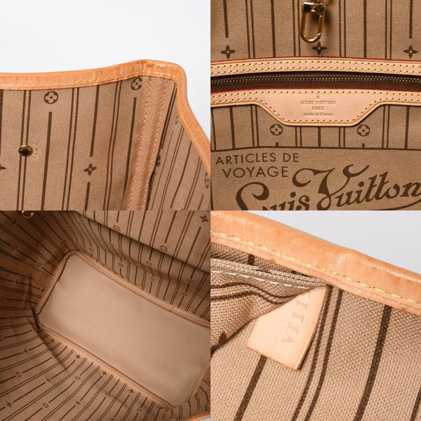 極美品 LOUIS VUITTON ルイヴィトン トートバッグ ネヴァーフルMM M46975 ブラウン ゴールド金具 中古 4a009126