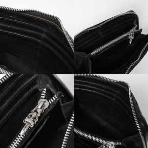CHROME HEARTS クロムハーツ REC F ZIP QUILTED レック F ジップ キルティング 長財布 セメタリークロスパッチ シルバー925 美品 中古 4a009196