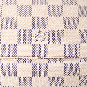 極美品 LOUIS VUITTON ルイヴィトン ネヴァーフルPM トートバッグ N51110 ダミエ アズール キャンバス SD4187 ホワイト ゴールド金具 中古 4a009131