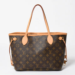 極美品 LOUIS VUITTON ルイヴィトン ネヴァーフルPM トートバッグ ブラウン ゴールド金具 M46979 PVC ヌメ革 中古 4a009129