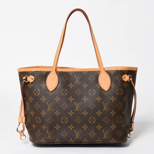 極美品 LOUIS VUITTON ルイヴィトン ネヴァーフルPM トートバッグ ブラウン ゴールド金具 M46979 PVC ヌメ革 中古 4a009129
