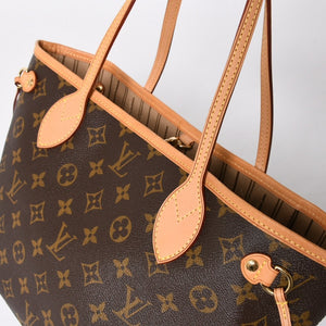 極美品 LOUIS VUITTON ルイヴィトン ネヴァーフルPM トートバッグ ブラウン ゴールド金具 M46979 PVC ヌメ革 中古 4a009129