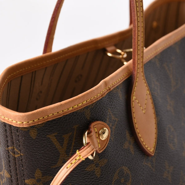 極美品 LOUIS VUITTON ルイヴィトン ネヴァーフルPM トートバッグ ブラウン ゴールド金具 M46979 PVC ヌメ革 中古 4a009129