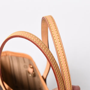 極美品 LOUIS VUITTON ルイヴィトン ネヴァーフルPM トートバッグ ブラウン ゴールド金具 M46979 PVC ヌメ革 中古 4a009129