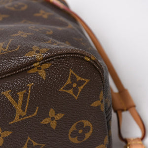 極美品 LOUIS VUITTON ルイヴィトン ネヴァーフルPM トートバッグ ブラウン ゴールド金具 M46979 PVC ヌメ革 中古 4a009129