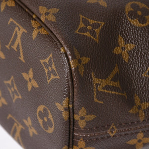 極美品 LOUIS VUITTON ルイヴィトン ネヴァーフルPM トートバッグ ブラウン ゴールド金具 M46979 PVC ヌメ革 中古 4a009129
