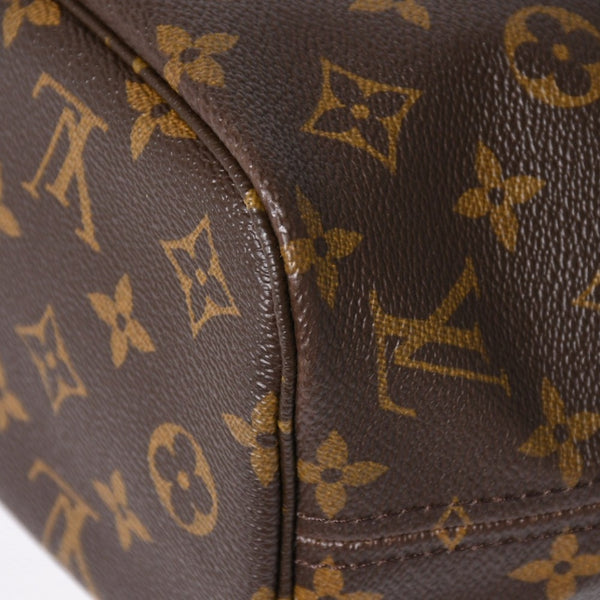 極美品 LOUIS VUITTON ルイヴィトン ネヴァーフルPM トートバッグ ブラウン ゴールド金具 M46979 PVC ヌメ革 中古 4a009129