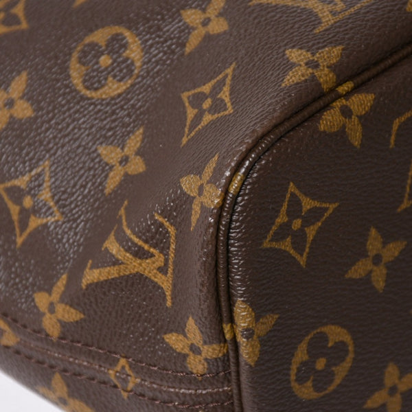 極美品 LOUIS VUITTON ルイヴィトン ネヴァーフルPM トートバッグ ブラウン ゴールド金具 M46979 PVC ヌメ革 中古 4a009129