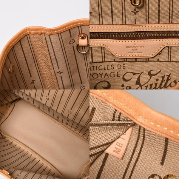 極美品 LOUIS VUITTON ルイヴィトン ネヴァーフルPM トートバッグ ブラウン ゴールド金具 M46979 PVC ヌメ革 中古 4a009129