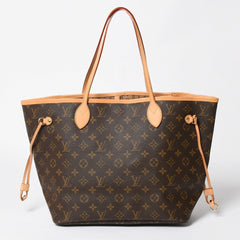 極美品 LOUIS VUITTON ルイヴィトン ネヴァーフルMM トートバッグ M46975 モノグラム ブラウン AR0111 ゴールド金具 中古 4a009133