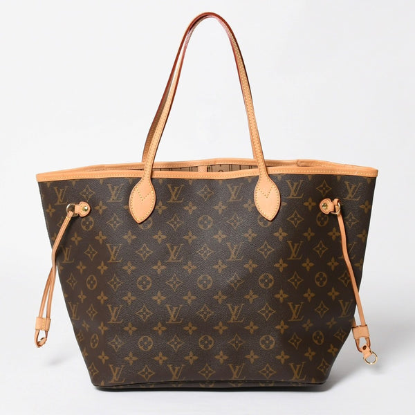 極美品 LOUIS VUITTON ルイヴィトン ネヴァーフルMM トートバッグ M46975 モノグラム ブラウン AR0111 ゴールド金具 中古 4a009133
