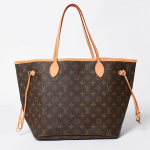 極美品 LOUIS VUITTON ルイヴィトン ネヴァーフルMM トートバッグ M46975 モノグラム ブラウン AR0111 ゴールド金具 中古 4a009133