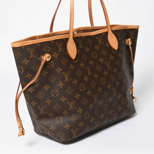 極美品 LOUIS VUITTON ルイヴィトン ネヴァーフルMM トートバッグ M46975 モノグラム ブラウン AR0111 ゴールド金具 中古 4a009133