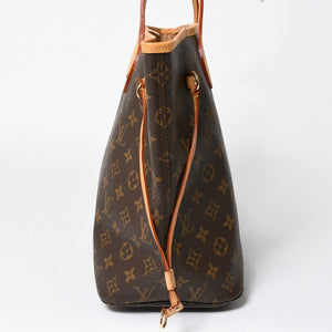 極美品 LOUIS VUITTON ルイヴィトン ネヴァーフルMM トートバッグ M46975 モノグラム ブラウン AR0111 ゴールド金具 中古 4a009133