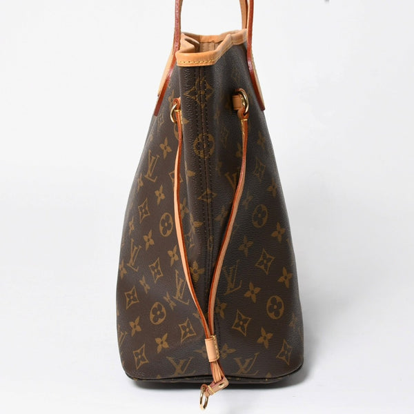 極美品 LOUIS VUITTON ルイヴィトン ネヴァーフルMM トートバッグ M46975 モノグラム ブラウン AR0111 ゴールド金具 中古 4a009133