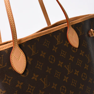 極美品 LOUIS VUITTON ルイヴィトン ネヴァーフルMM トートバッグ M46975 モノグラム ブラウン AR0111 ゴールド金具 中古 4a009133