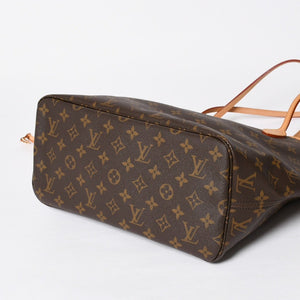 極美品 LOUIS VUITTON ルイヴィトン ネヴァーフルMM トートバッグ M46975 モノグラム ブラウン AR0111 ゴールド金具 中古 4a009133