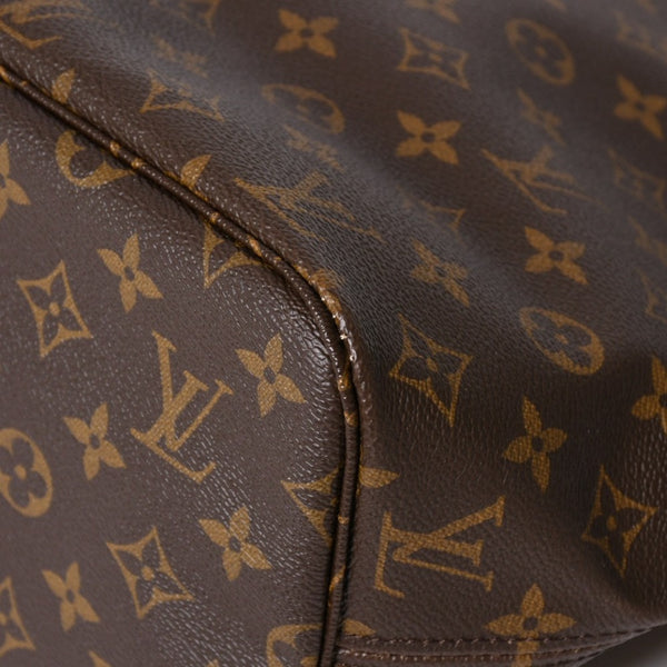 極美品 LOUIS VUITTON ルイヴィトン ネヴァーフルMM トートバッグ M46975 モノグラム ブラウン AR0111 ゴールド金具 中古 4a009133