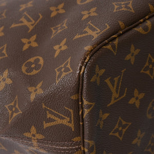 極美品 LOUIS VUITTON ルイヴィトン ネヴァーフルMM トートバッグ M46975 モノグラム ブラウン AR0111 ゴールド金具 中古 4a009133