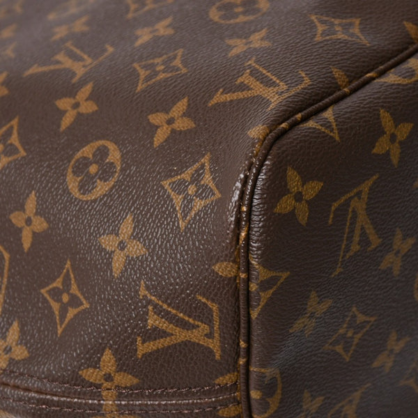 極美品 LOUIS VUITTON ルイヴィトン ネヴァーフルMM トートバッグ M46975 モノグラム ブラウン AR0111 ゴールド金具 中古 4a009133