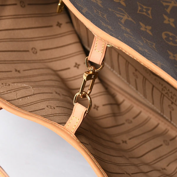 極美品 LOUIS VUITTON ルイヴィトン ネヴァーフルMM トートバッグ M46975 モノグラム ブラウン AR0111 ゴールド金具 中古 4a009133