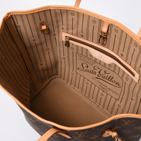 極美品 LOUIS VUITTON ルイヴィトン ネヴァーフルMM トートバッグ M46975 モノグラム ブラウン AR0111 ゴールド金具 中古 4a009133