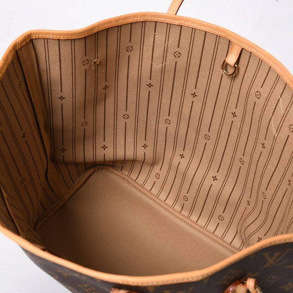 極美品 LOUIS VUITTON ルイヴィトン ネヴァーフルMM トートバッグ M46975 モノグラム ブラウン AR0111 ゴールド金具 中古 4a009133