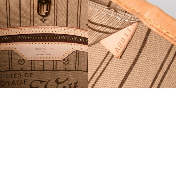 極美品 LOUIS VUITTON ルイヴィトン ネヴァーフルMM トートバッグ M46975 モノグラム ブラウン AR0111 ゴールド金具 中古 4a009133
