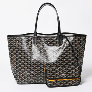 新品未使用 GOYARD ゴヤール サンルイPM バッグ トートバッグ STLCROPMLTY01CL01P ブラック PVC レザー 中古 4a009210