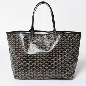 新品未使用 GOYARD ゴヤール サンルイPM バッグ トートバッグ STLCROPMLTY01CL01P ブラック PVC レザー 中古 4a009210
