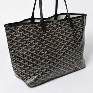 新品未使用 GOYARD ゴヤール サンルイPM バッグ トートバッグ STLCROPMLTY01CL01P ブラック PVC レザー 中古 4a009210
